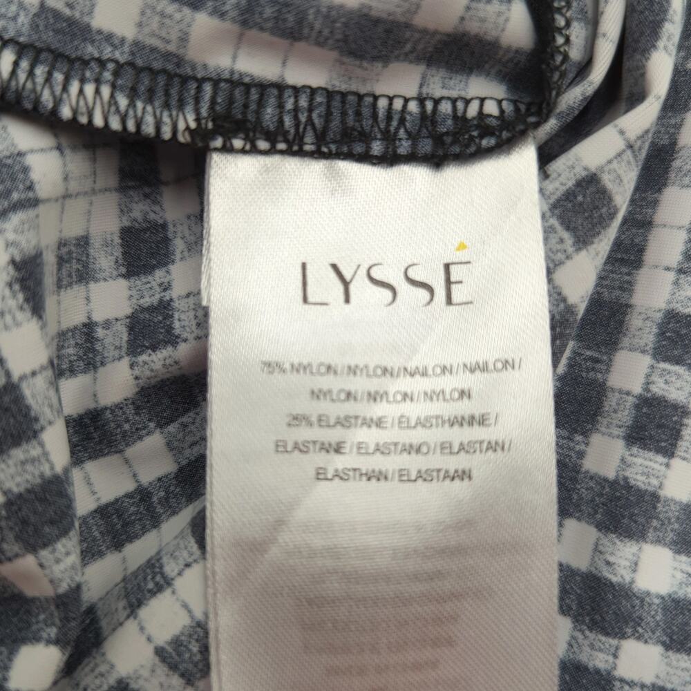 LYSSE L Black White Plaid Button-Front Long Sleeve Blouse - Picture 4 of 4